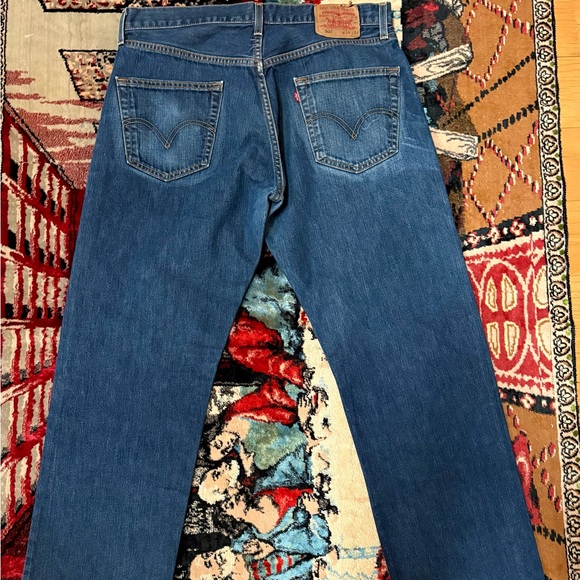Levis vintage late 90s deep blue 501 jeans SZ 36 - Picture 2 of 6